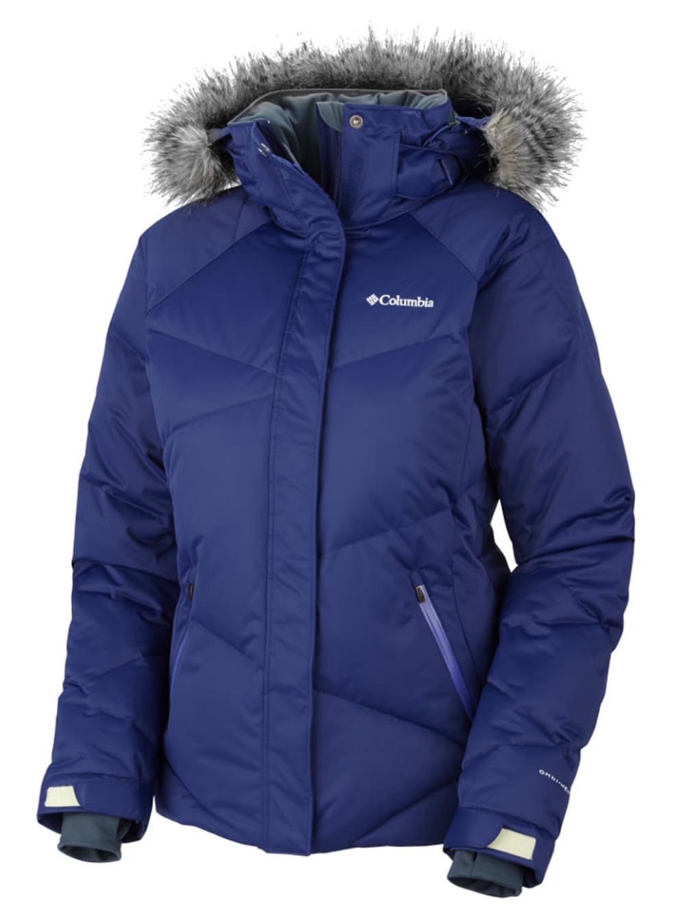 Columbia 'Lay D Down' Omni-Heat Insulated Winter Coat  Faux Fur Hood Size M